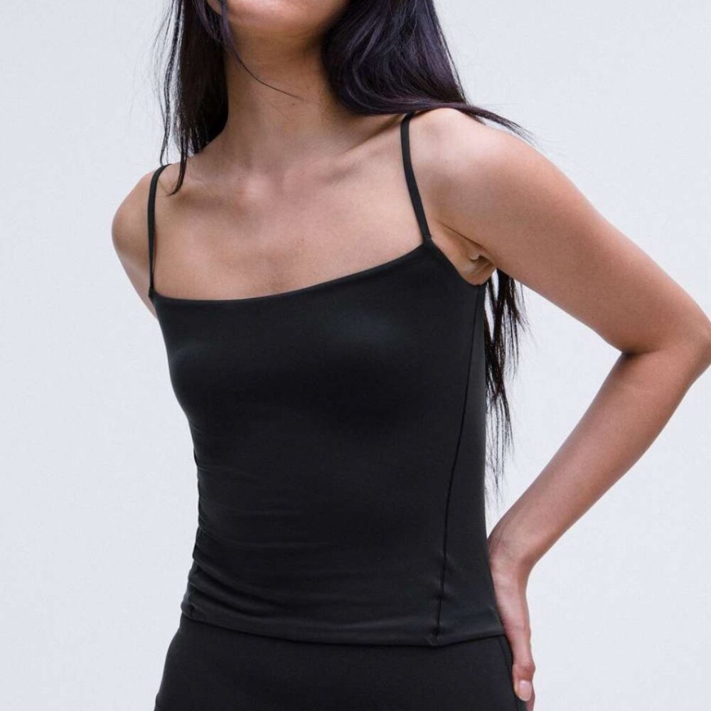 Lululemon Wundermost Ultra-Soft Nulu Spaghetti-Strap Cami Tank Top black L